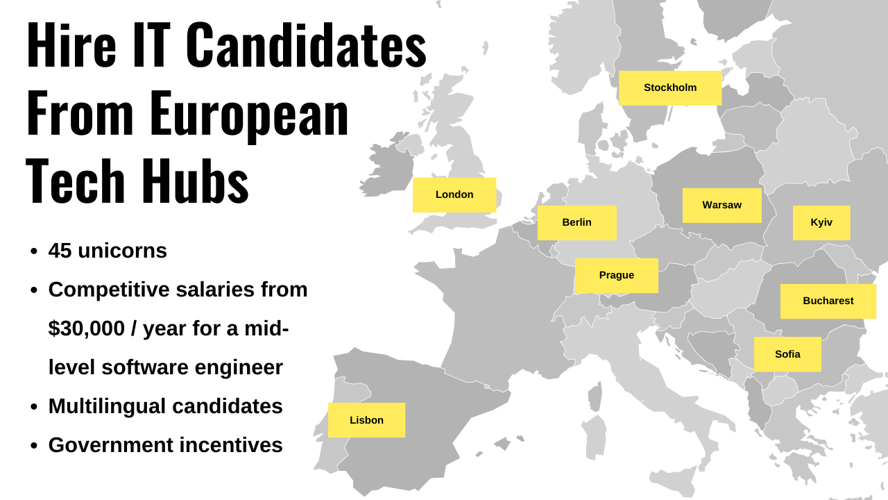 Hire IT Candidates From European Tech Hubs